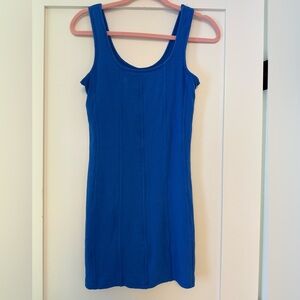 NWT Medium Ocean Drive Blue Ribbed Tank Dress